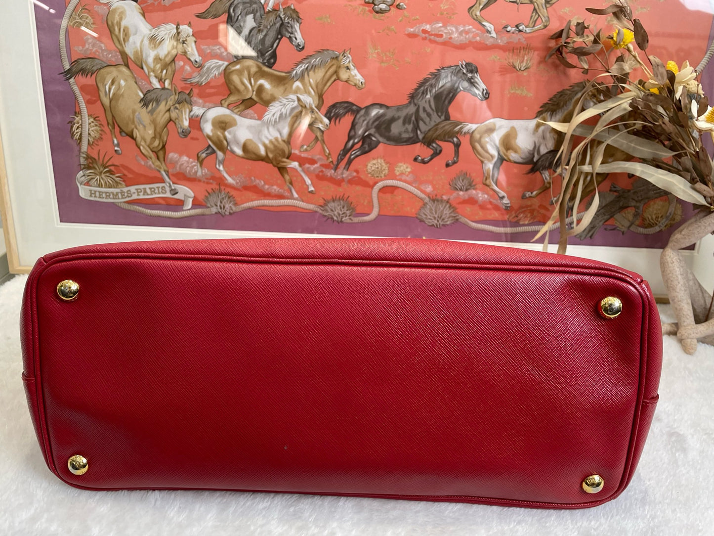 Prada - Saffiano Lux Tote - Leather - Red - (large)