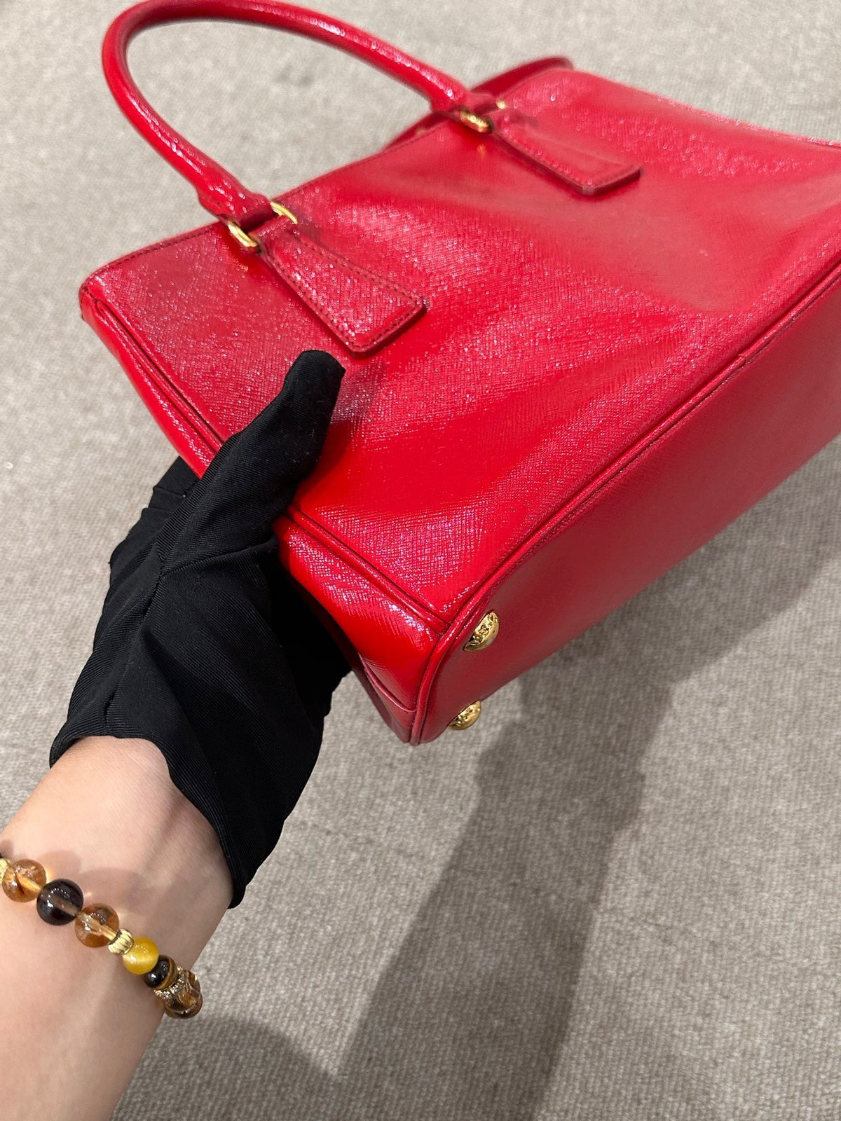 Prada - Saffiano Lux Tote - Leather - Red - (small)