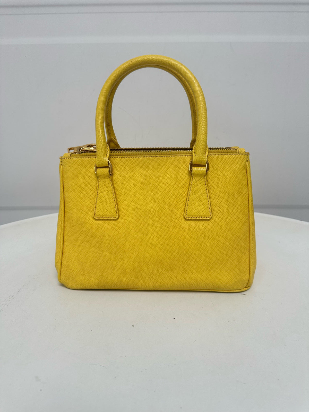 Prada - Saffiano Lux Tote - Leather - Yellow - (small)