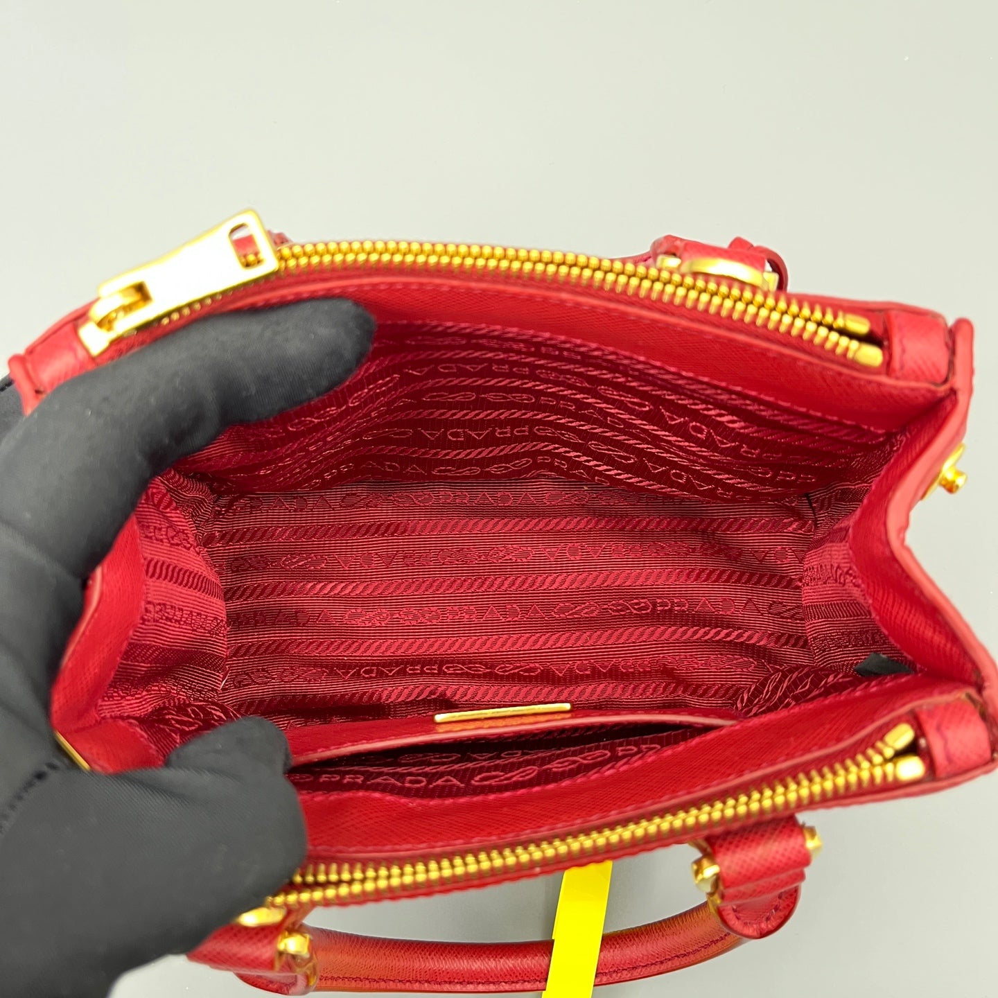 Prada - Saffiano Lux Tote Mini - Saffiano Leather - Red - (mini)