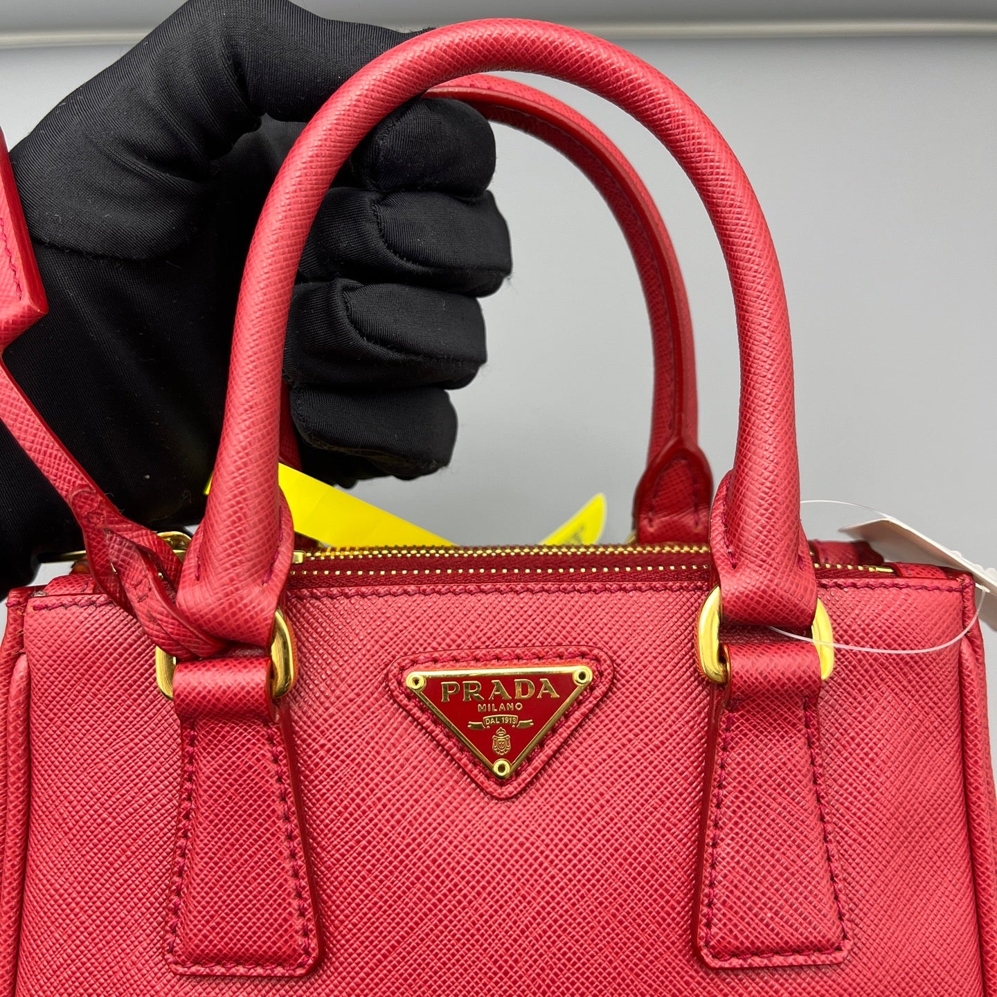 Prada - Saffiano Lux Tote Mini - Saffiano Leather - Red - (mini)