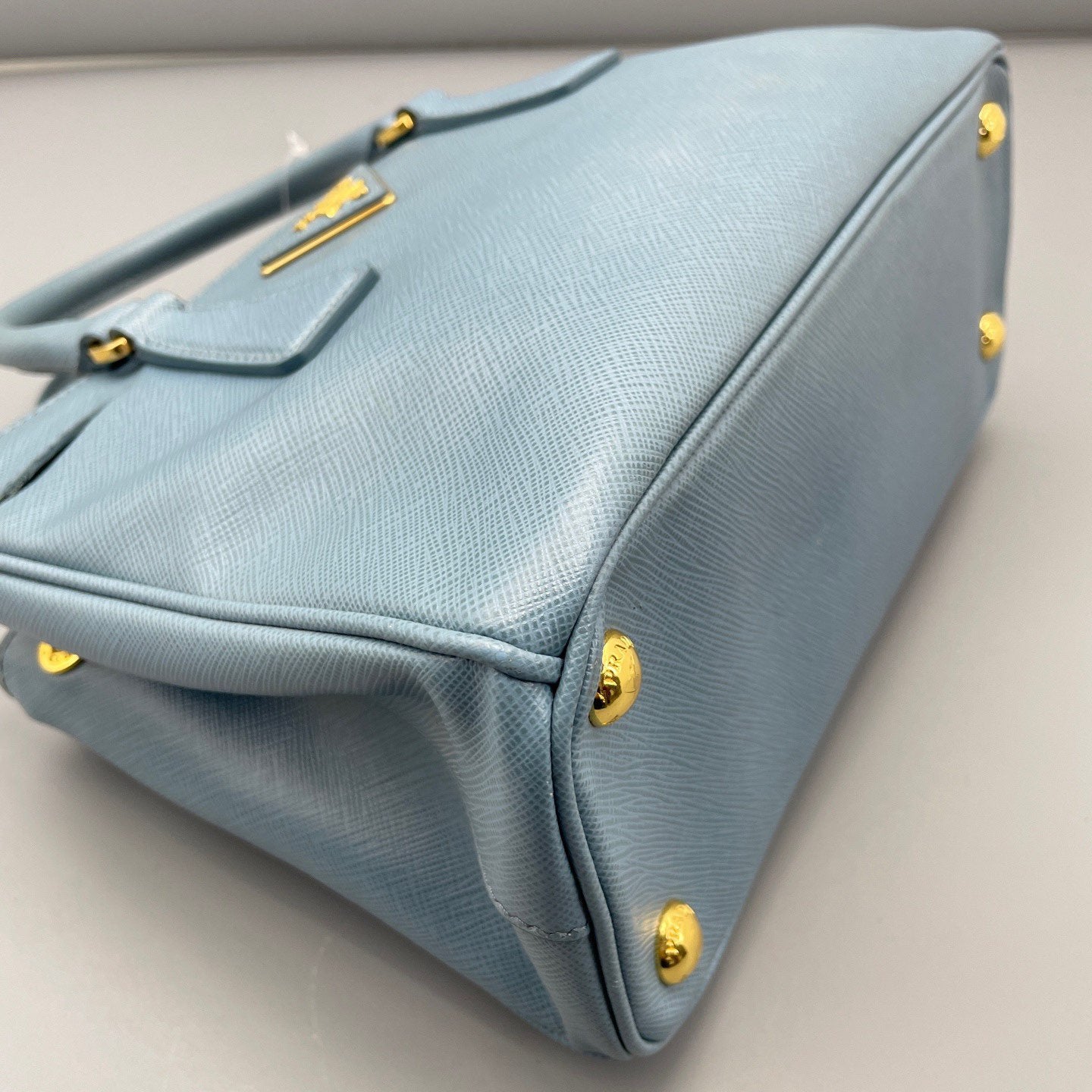 Prada - Saffiano Lux Tote - Saffiano leather - Blue - (small)