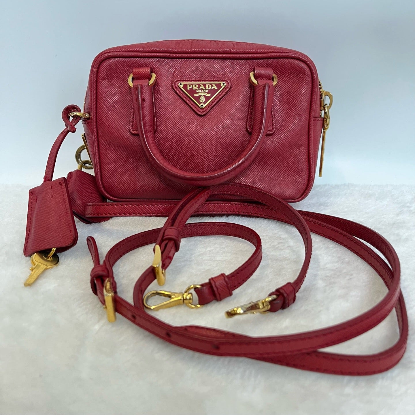 Prada - Saffiano Mini - Leather - Red - (mini)