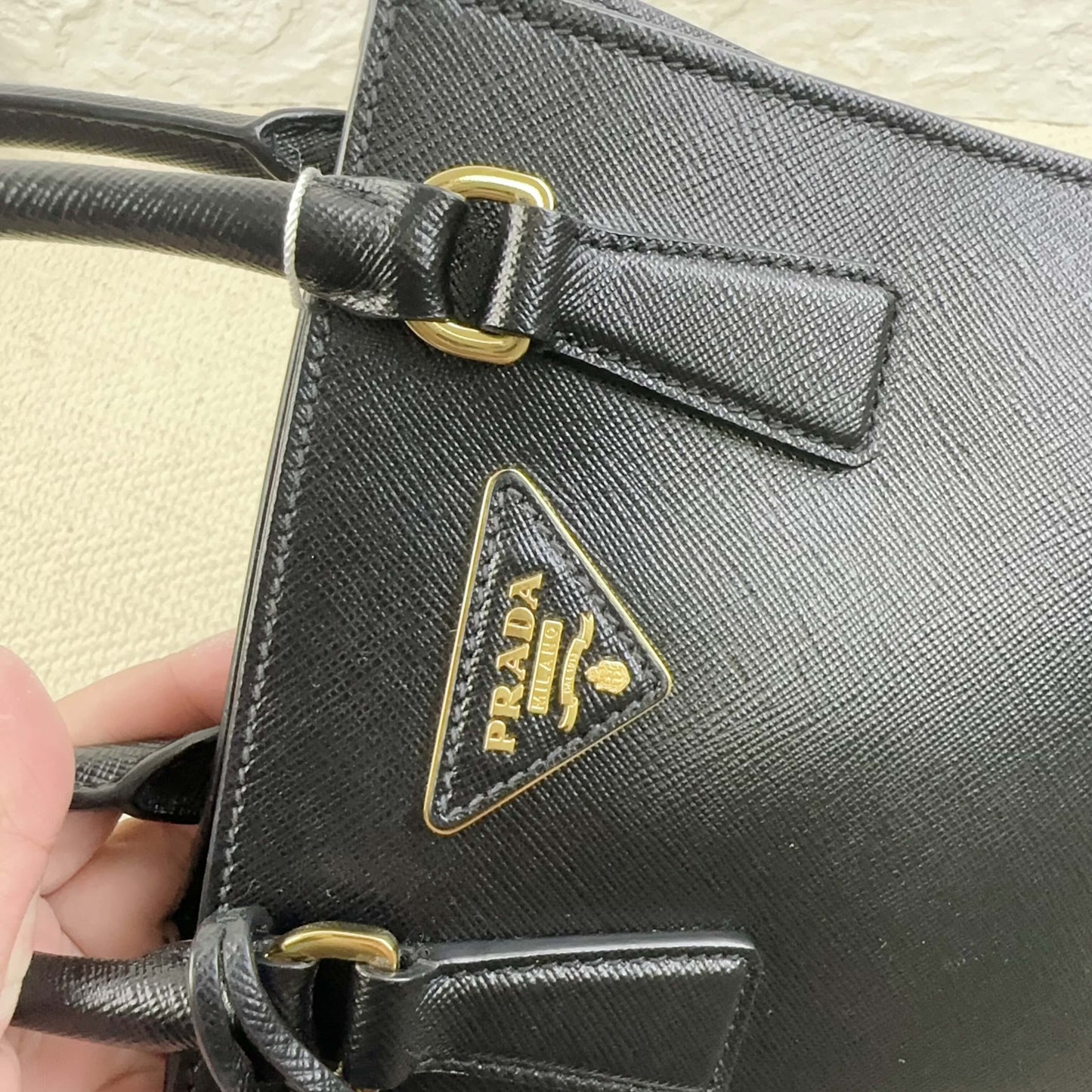 Prada - Saffiano Tote Bag Mini - Leather - Black - (mini)
