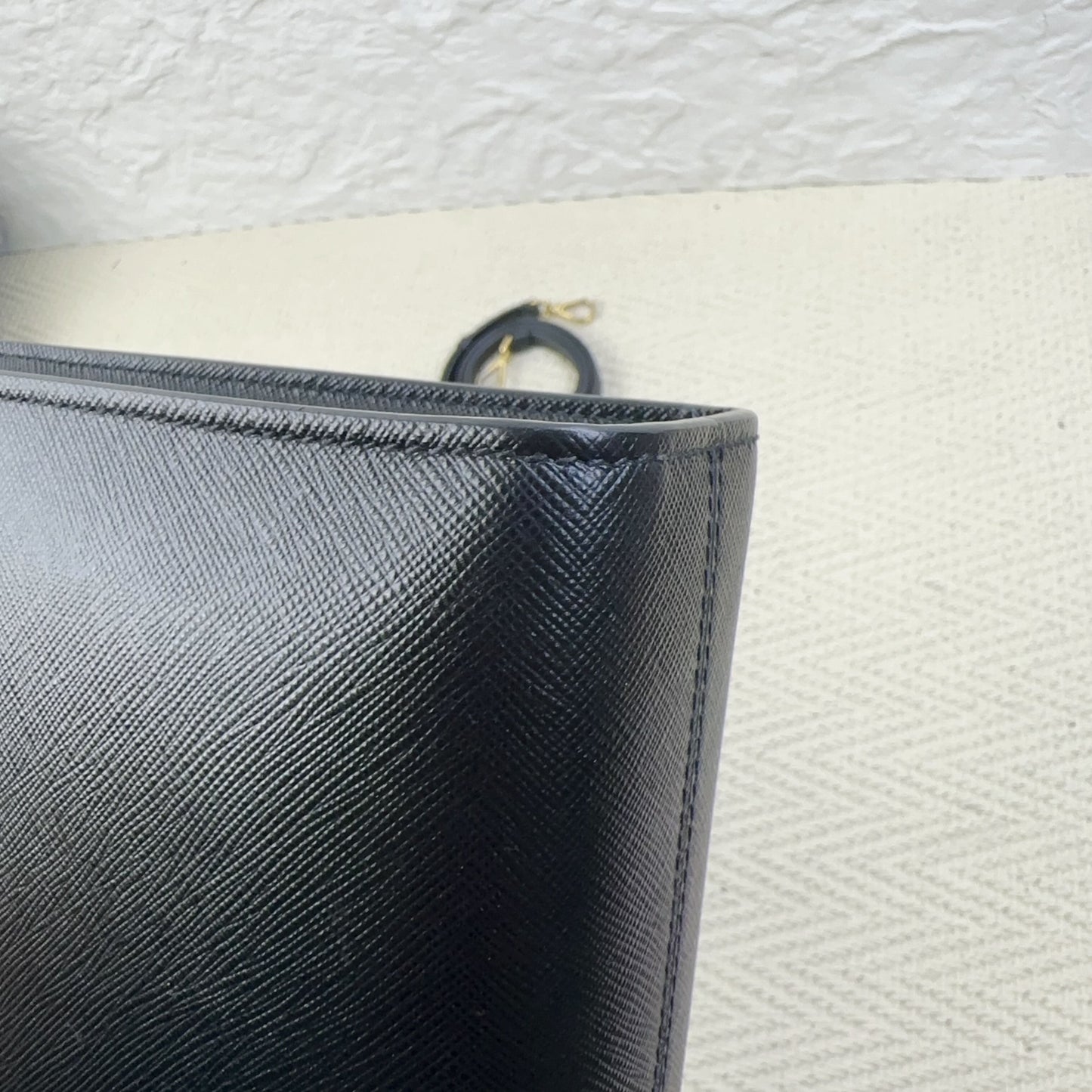 Prada - Saffiano Tote Bag Mini - Leather - Black - (mini)