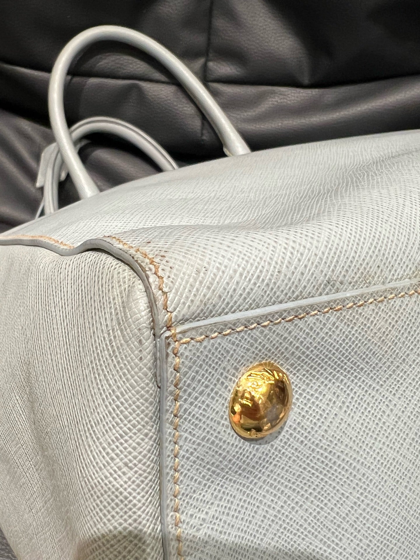 Prada - Saffiano Tote - Leather - Blue - (Large)