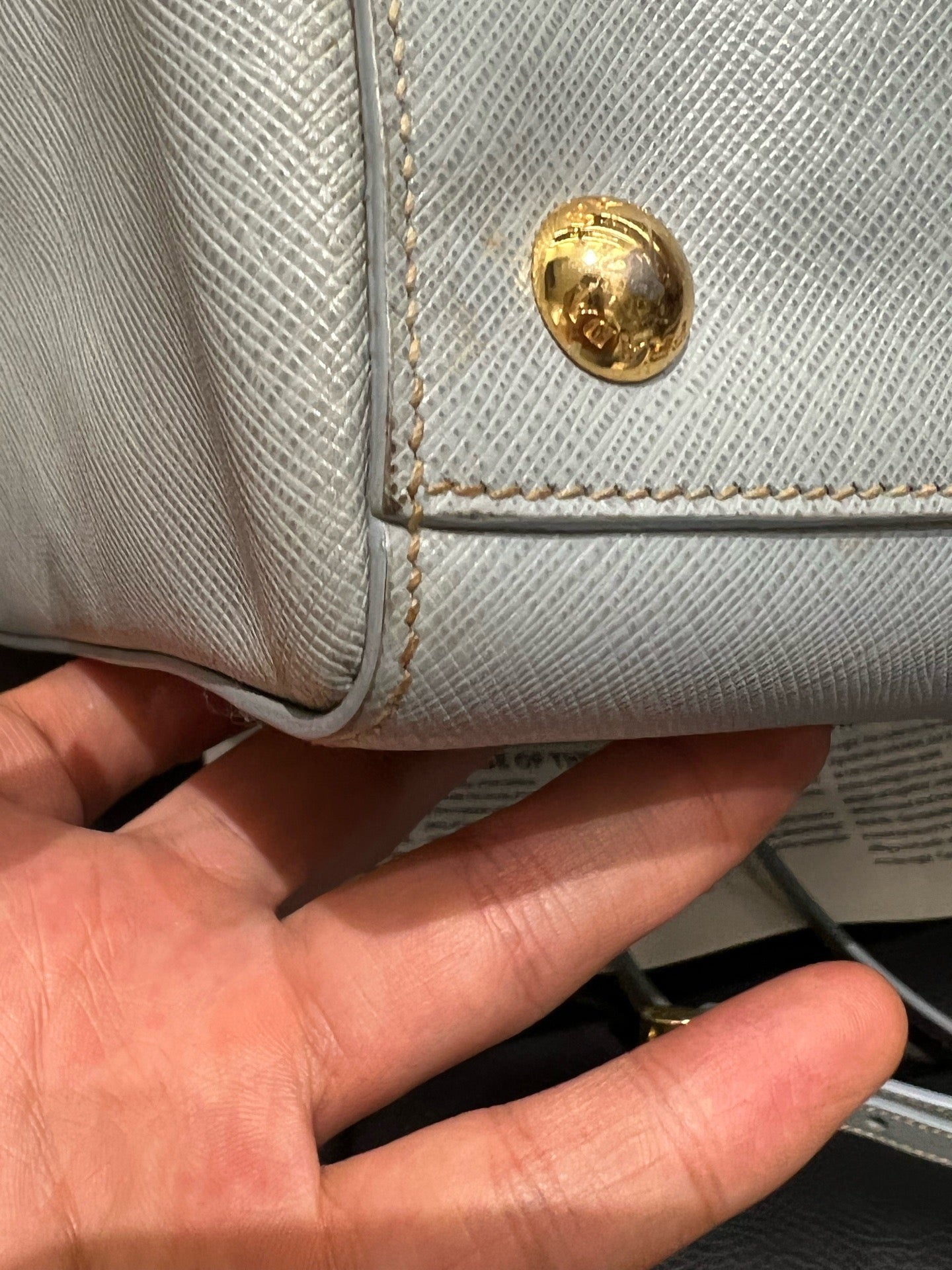 Prada - Saffiano Tote - Leather - Blue - (Large)