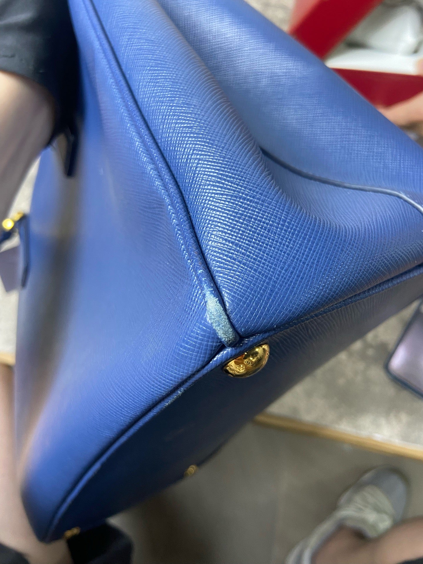 Prada - Saffiano Tote - Leather - Blue - (large)