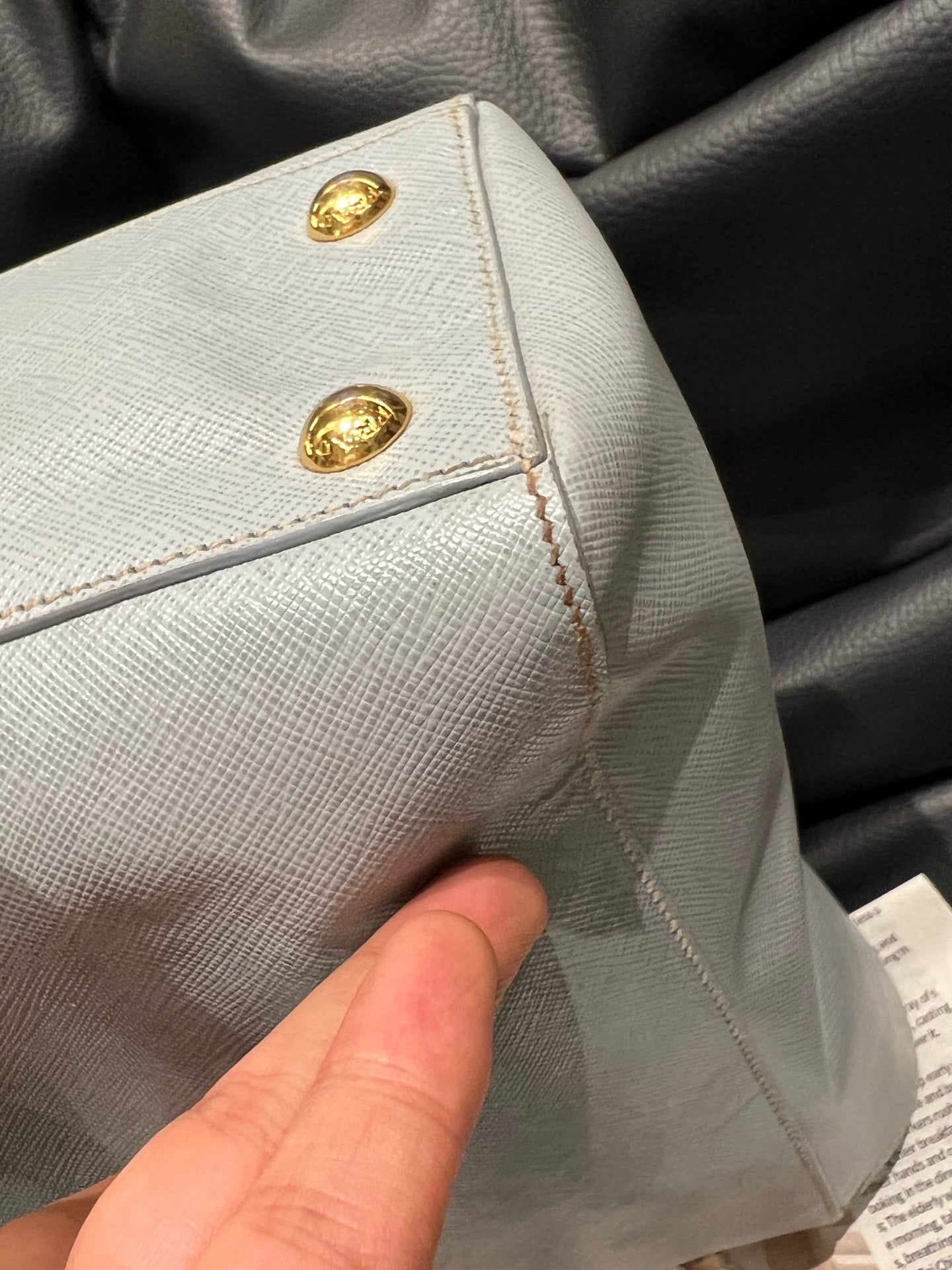 Prada - Saffiano Tote - Leather - Blue - (Large)