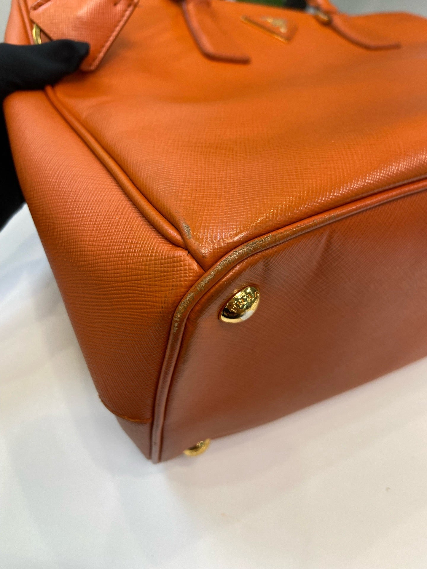 Prada - Saffiano Tote - Leather - Orange - (large)