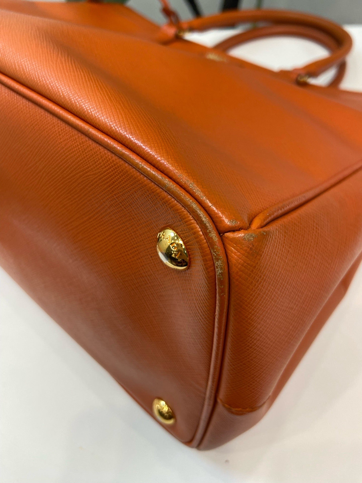 Prada - Saffiano Tote - Leather - Orange - (large)