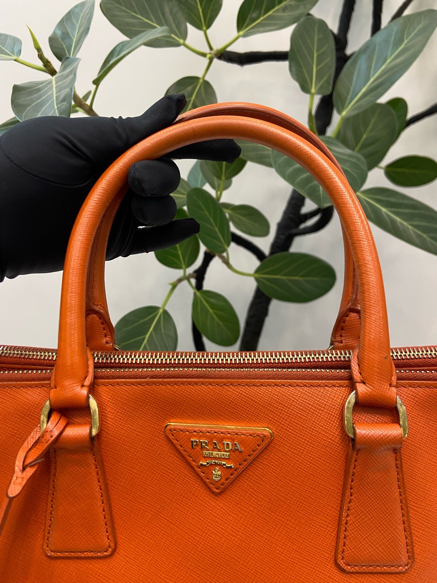 Prada - Saffiano Tote - Leather - Orange - (large)