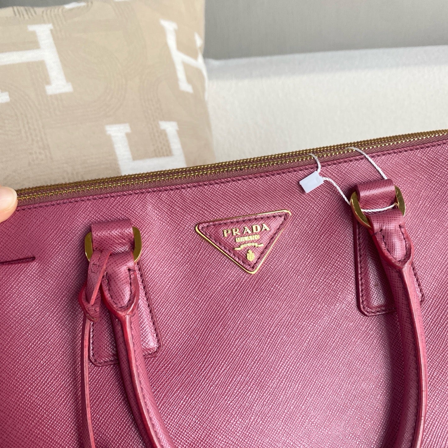 Prada - Saffiano Tote - Leather - Pink - (large)