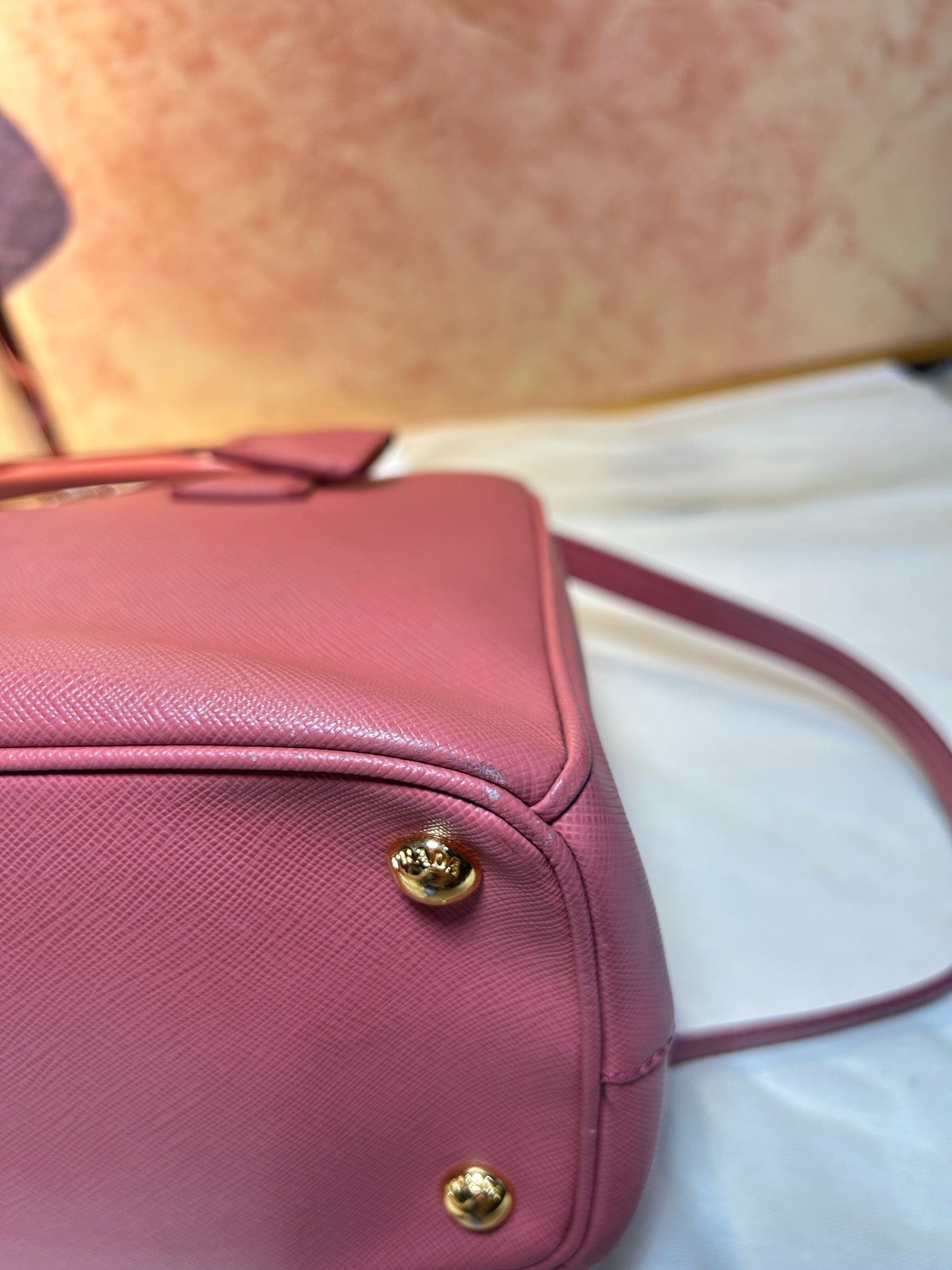 Prada - Saffiano Tote - Leather - Pink - (small)