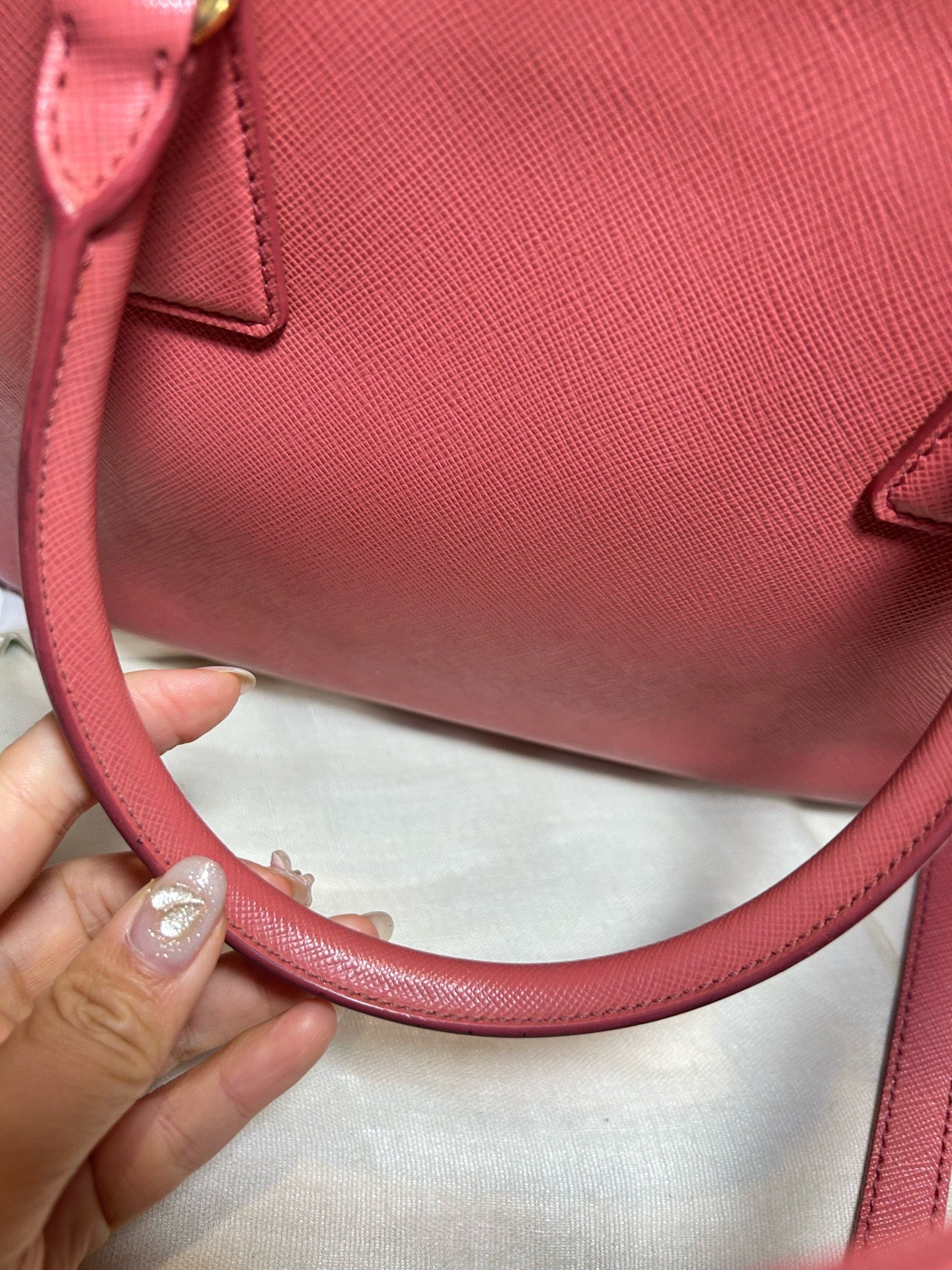 Prada - Saffiano Tote - Leather - Pink - (small)