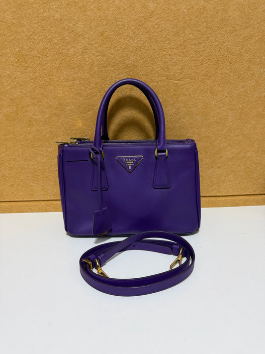 Prada - Saffiano Tote - Leather - Purple - (small)