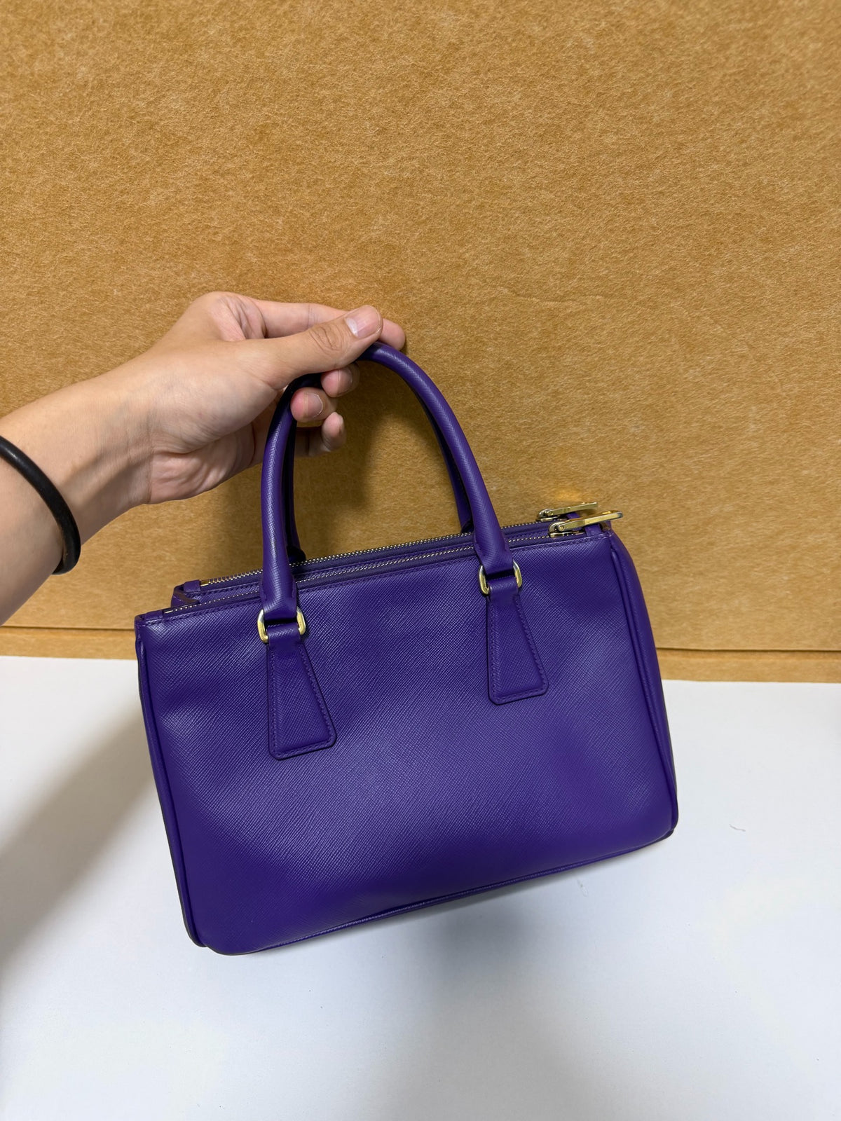 Prada - Saffiano Tote - Leather - Purple - (small)