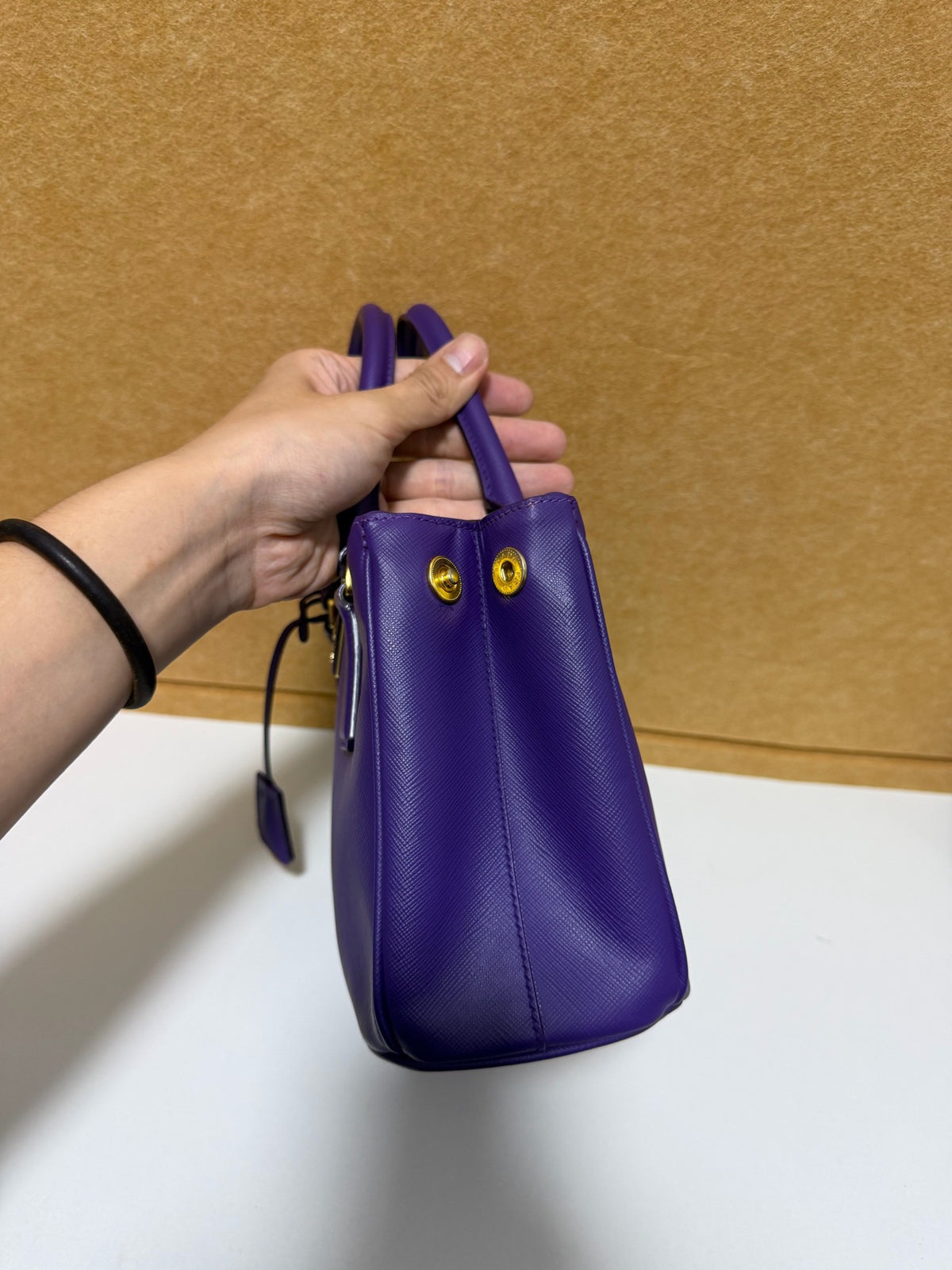 Prada - Saffiano Tote - Leather - Purple - (small)