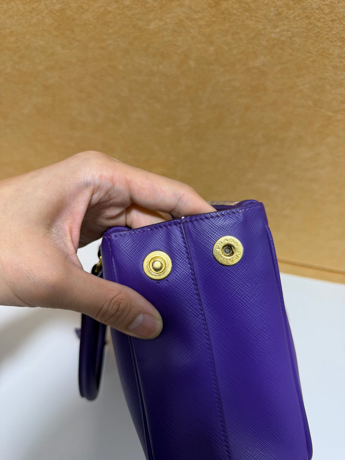 Prada - Saffiano Tote - Leather - Purple - (small)