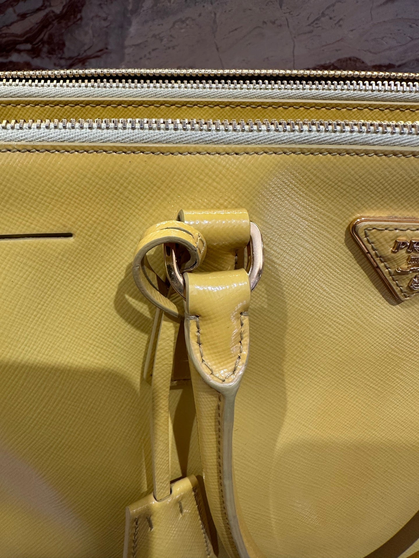 Prada - Saffiano Tote - Leather - Yellow - (medium)