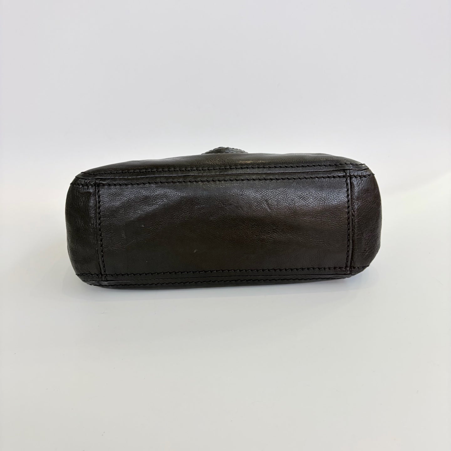 Prada - Shield flap crossbody bag - Leather - Black - (Other)