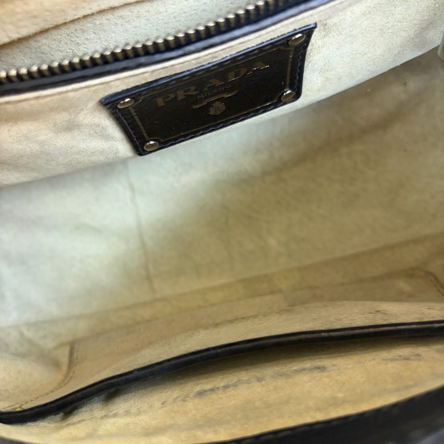 Prada - Shield flap crossbody bag - Leather - Black - (Other)