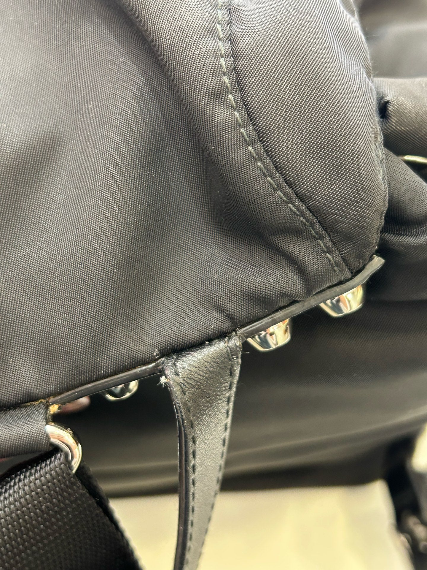 Prada - Studded Vela Backpack - Polyamide - Black - (medium)