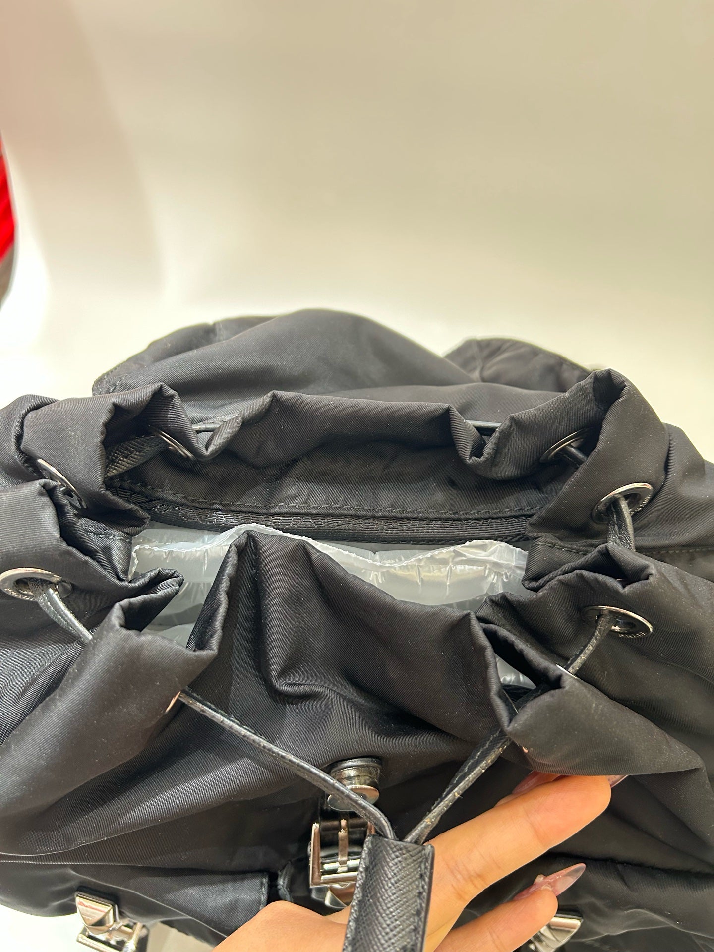 Prada - Studded Vela Backpack - Polyamide - Black - (medium)