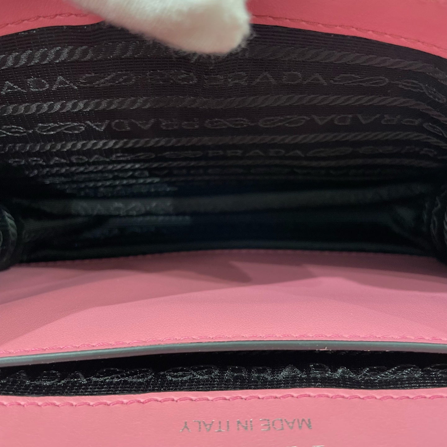 Prada - Tongue Flap Bag - Leather - Pink - (mini)