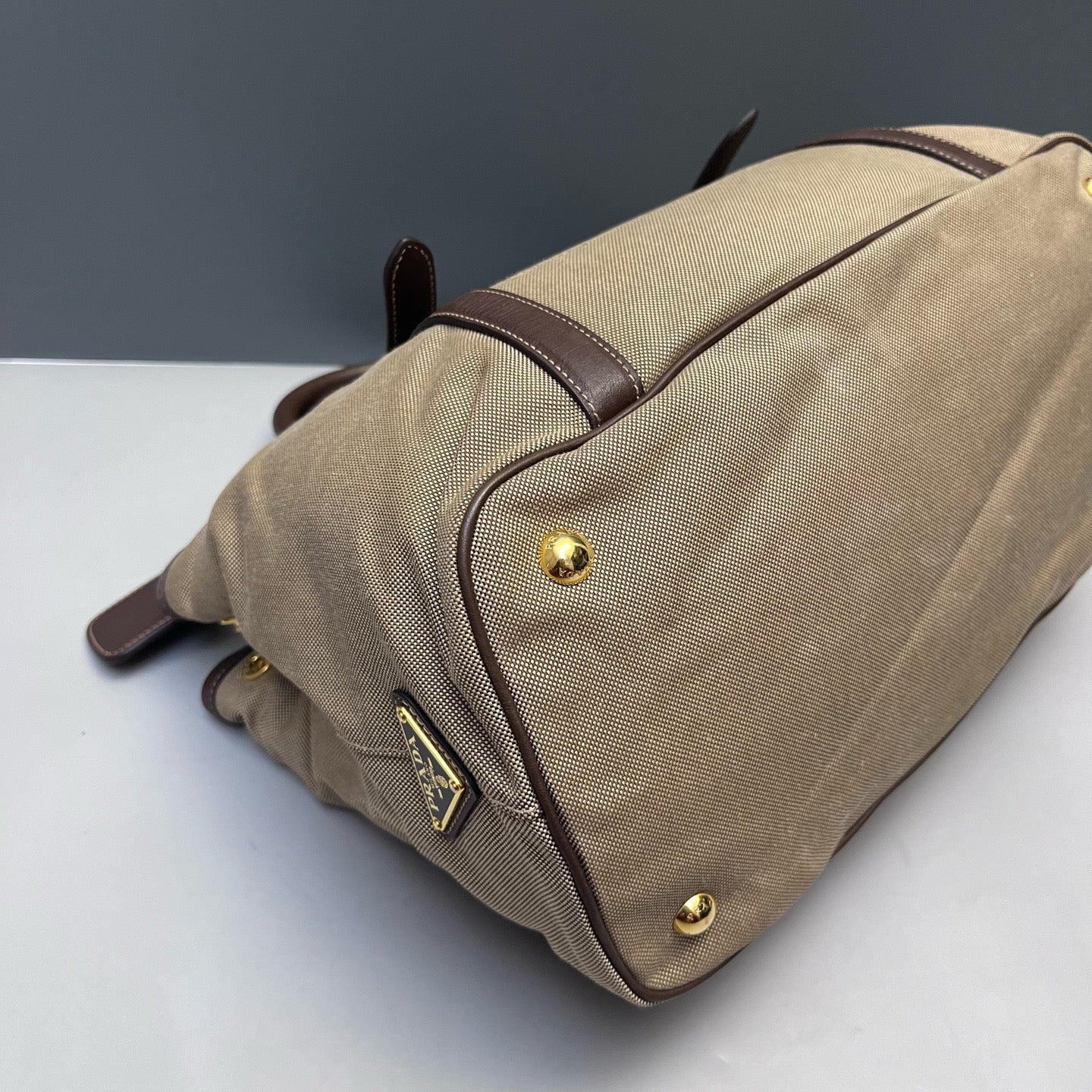 Prada - Tote Bag - Cloth - Beige - (Medium)