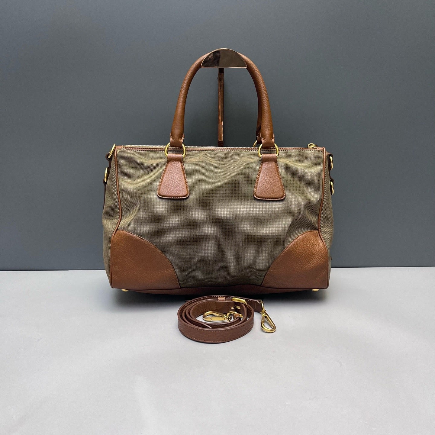 Prada - Tote Bag - Cloth - Brown - (large)
