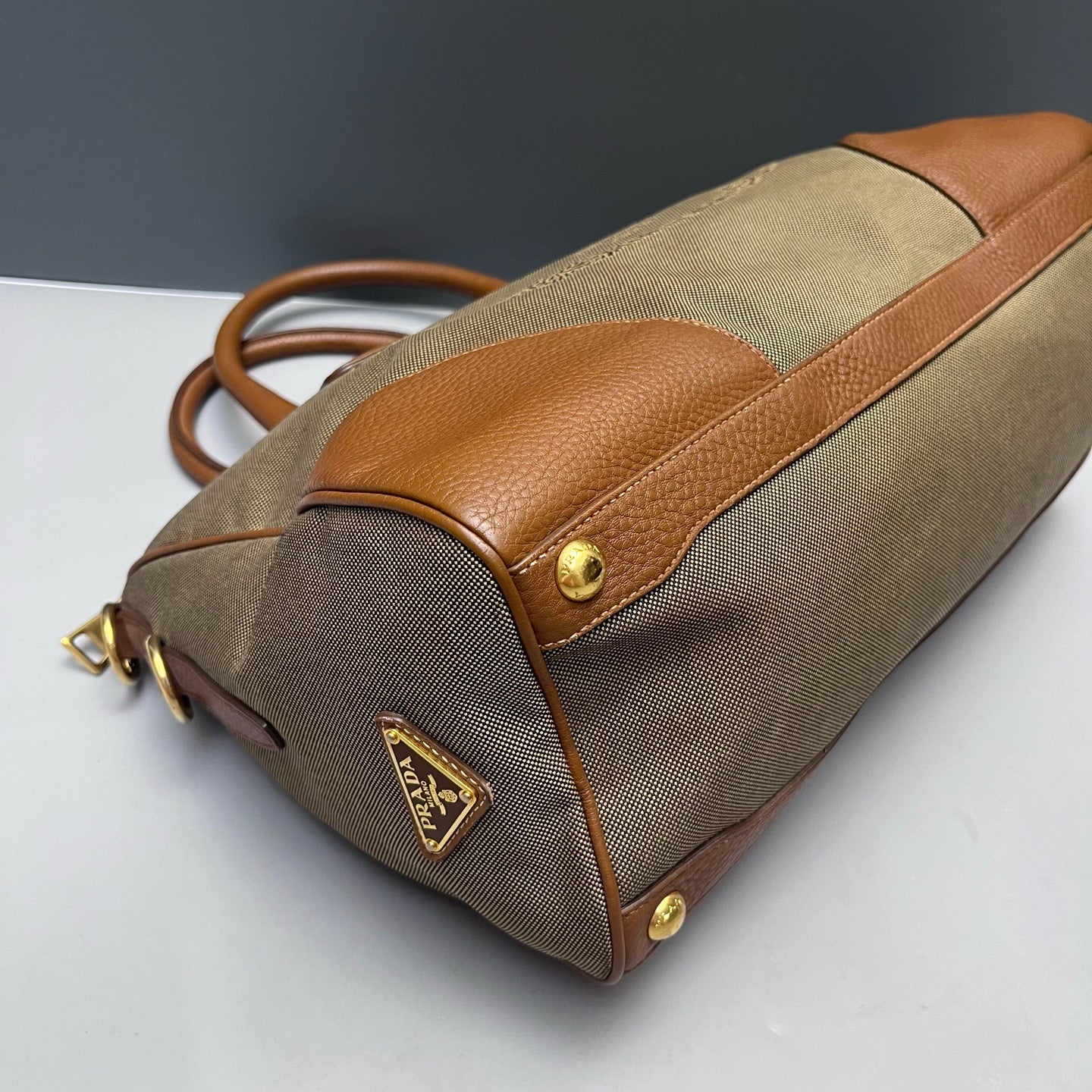 Prada - Tote Bag - Cloth - Brown - (large)