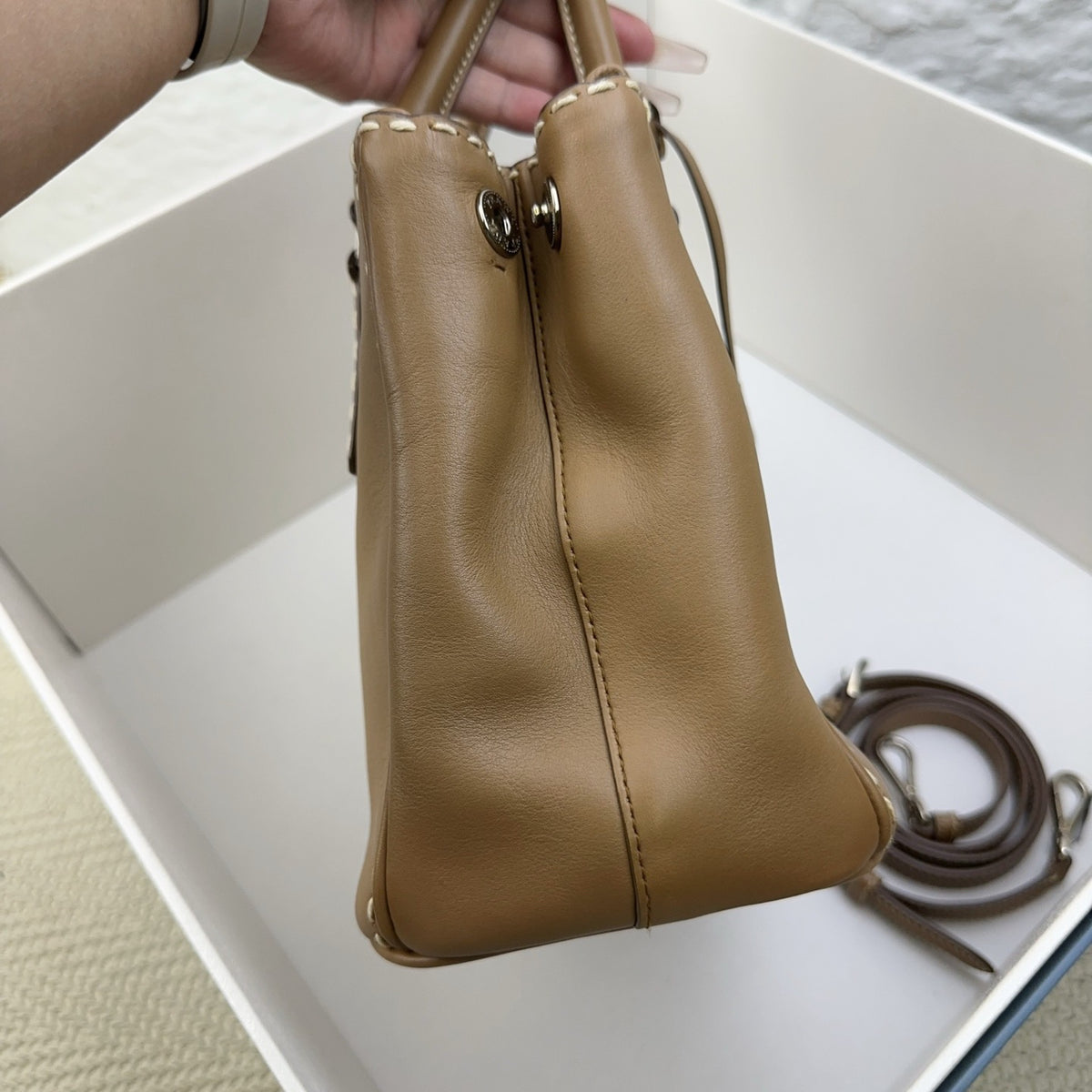 Prada - Tote Bag - Leather - Camel - (medium)