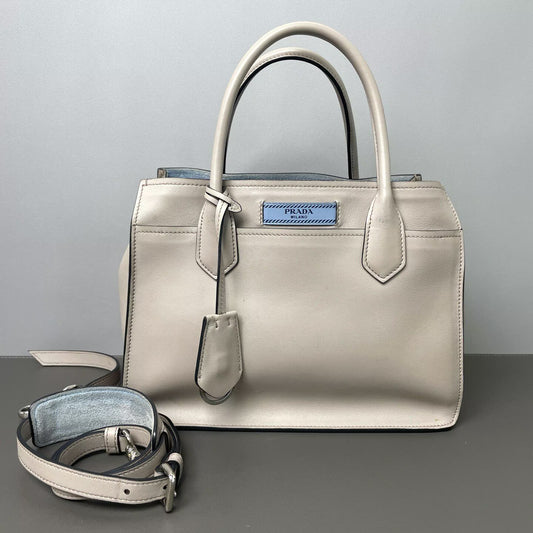 Prada - Tote Bag - Leather - Grey - (Medium)
