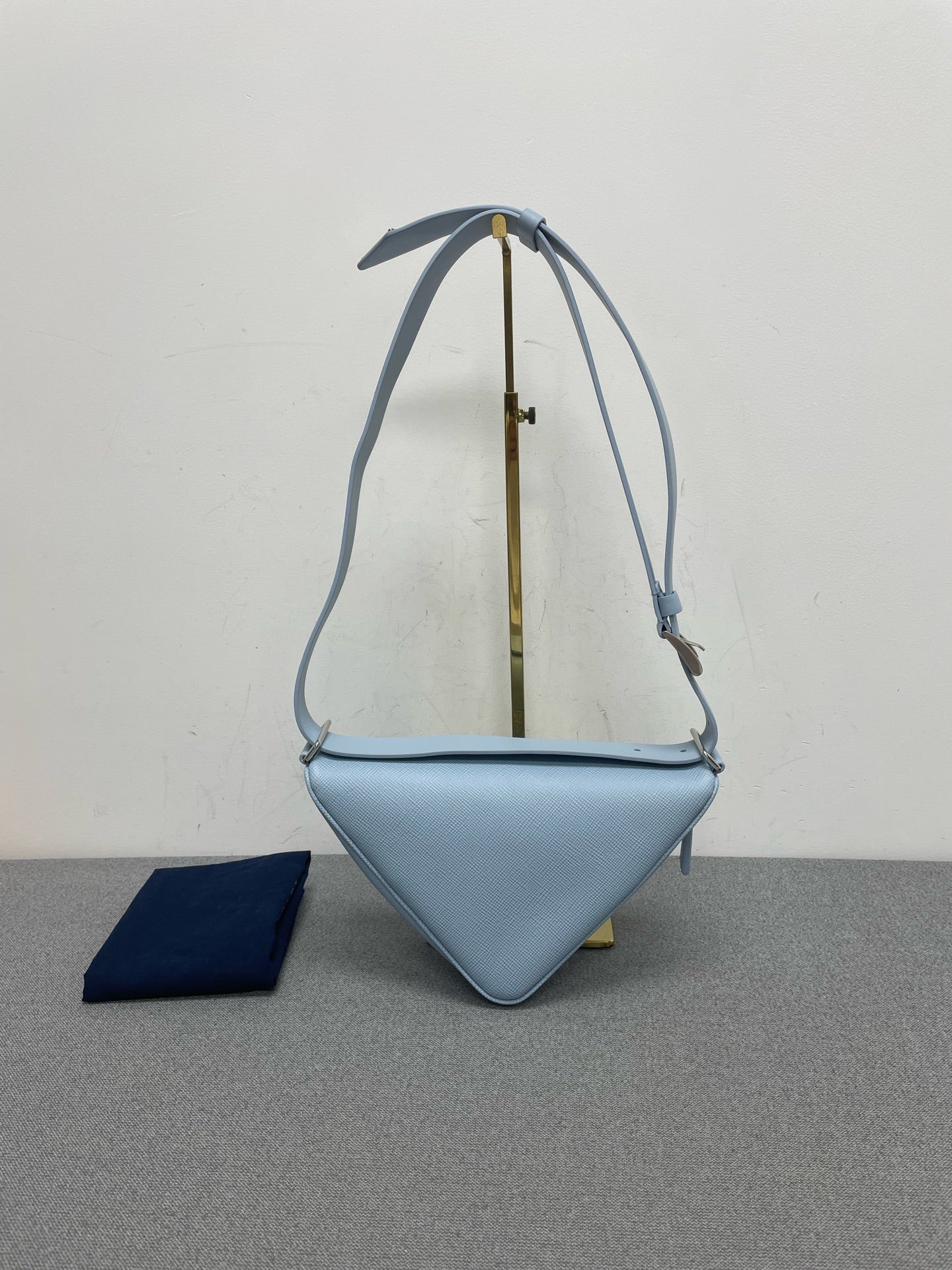 Prada - Triangle Bag - Leather - Blue - (mini)