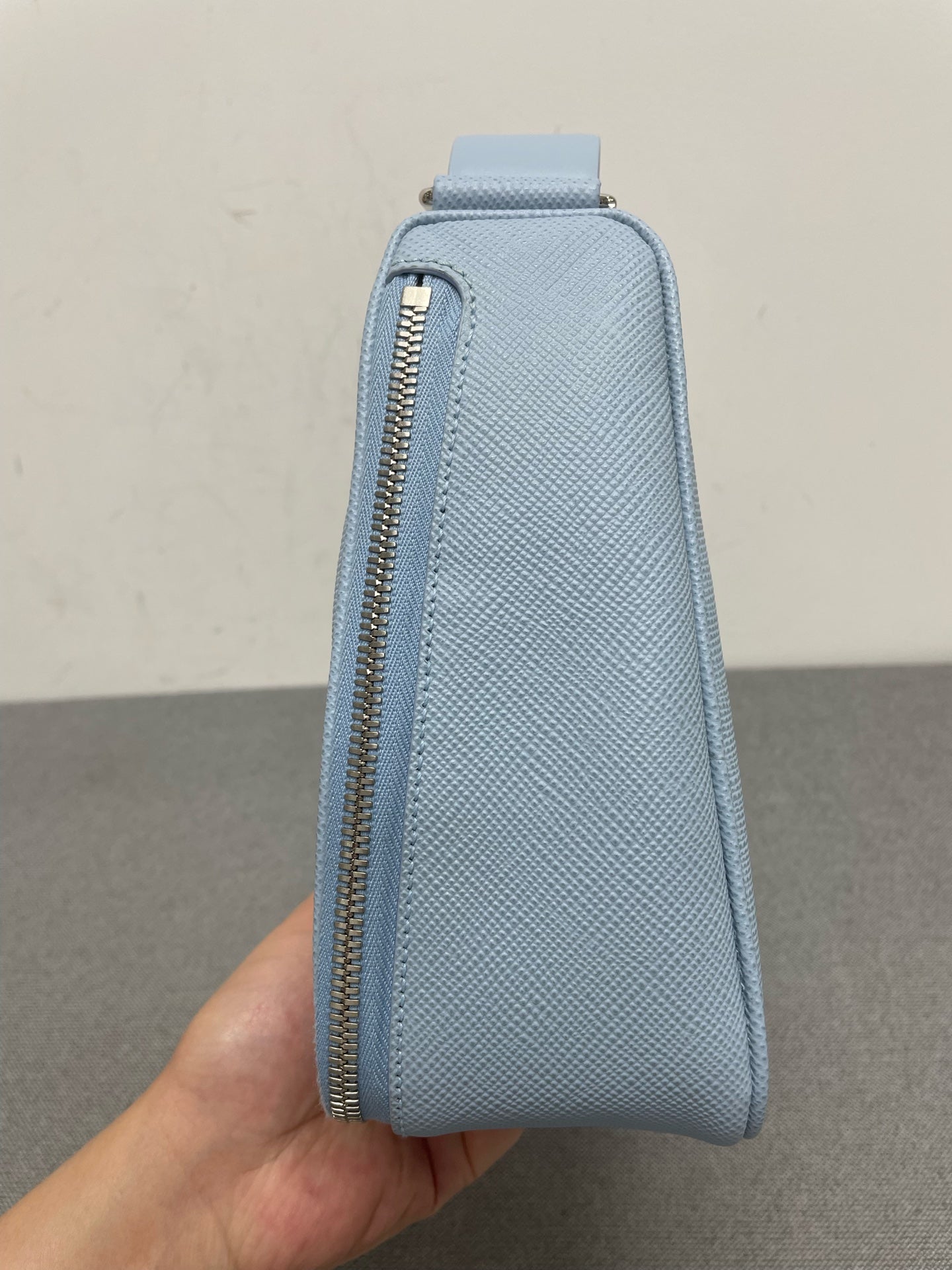 Prada - Triangle Bag - Leather - Blue - (mini)