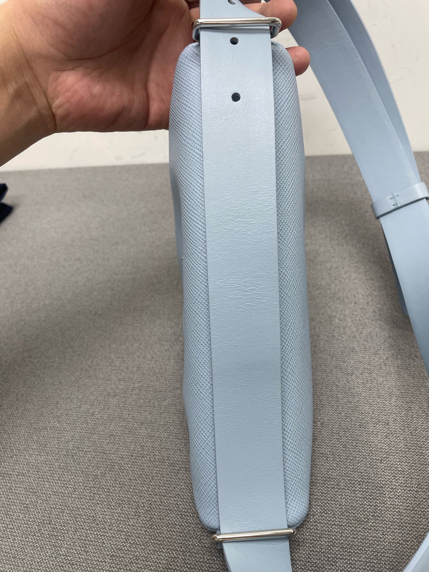 Prada - Triangle Bag - Leather - Blue - (mini)