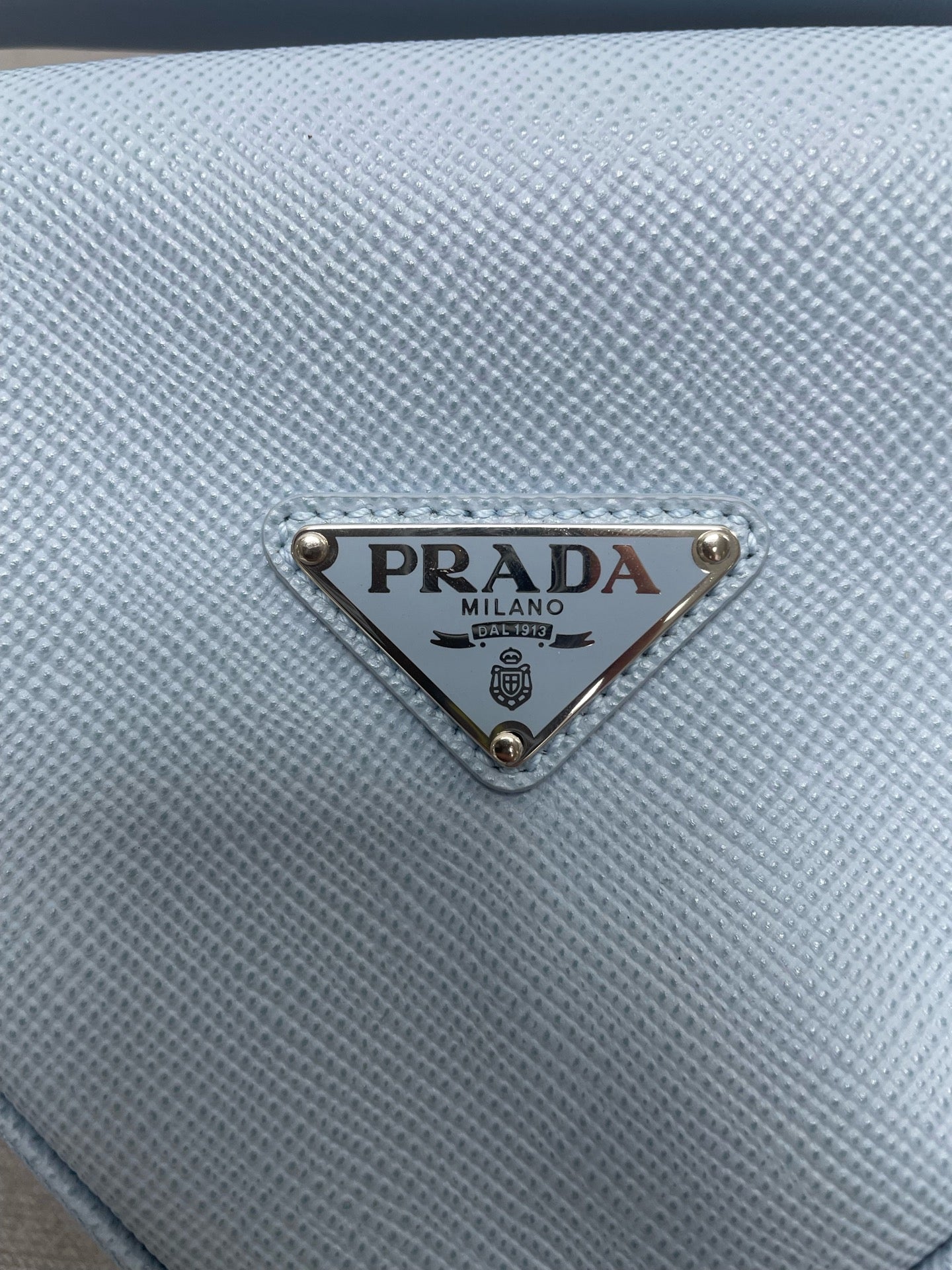 Prada - Triangle Bag - Leather - Blue - (mini)