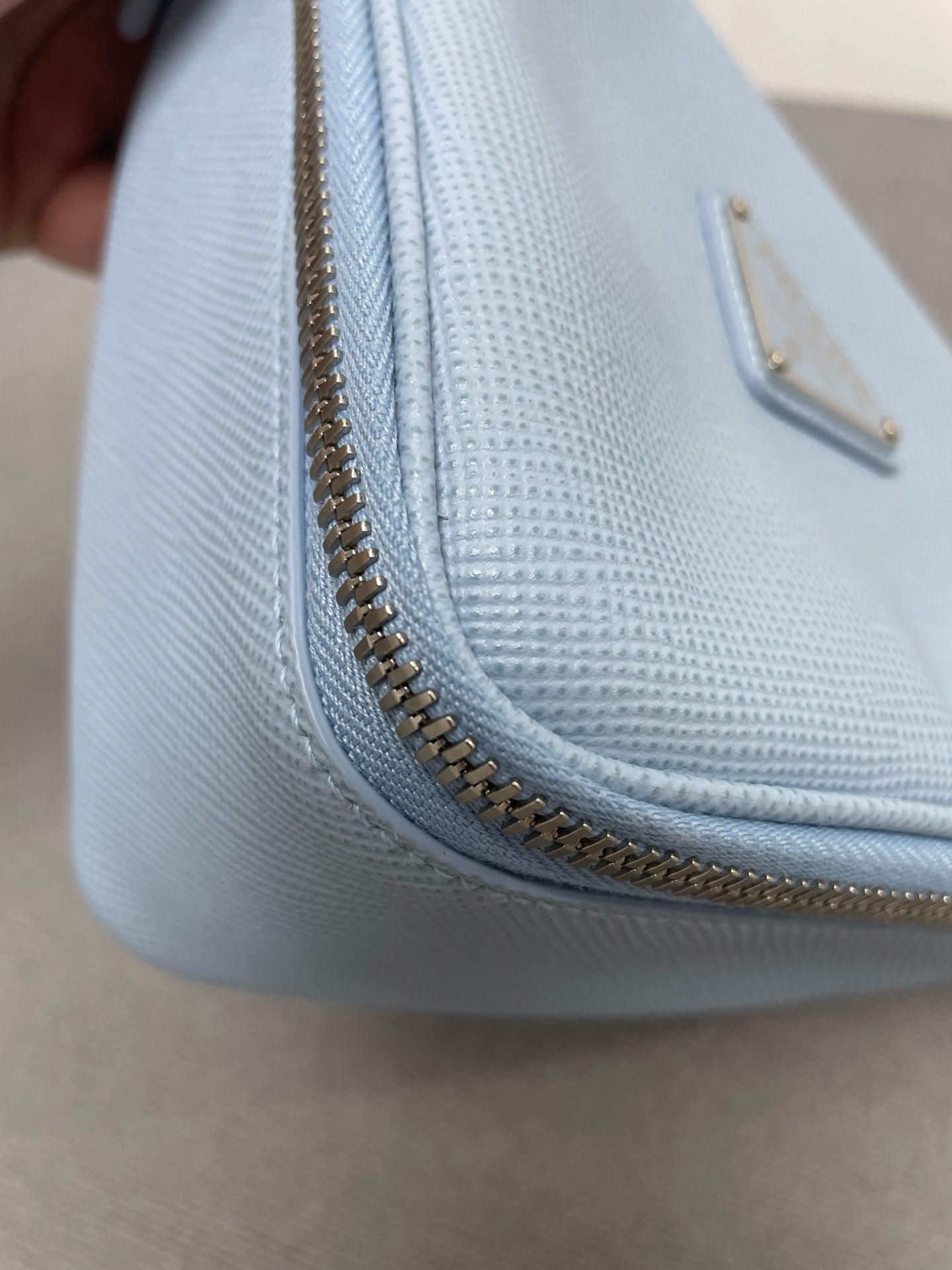 Prada - Triangle Bag - Leather - Blue - (mini)