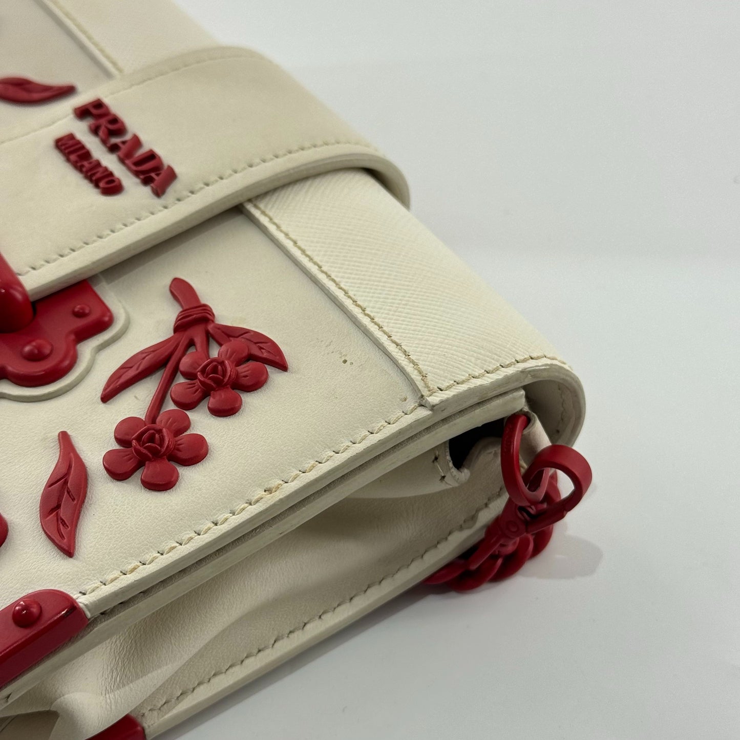 Prada - Valentine's Day Limited Edition Palace Box Bag - Leather - White - (mini)
