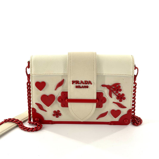 Prada - Valentine's Day Limited Edition Palace Box Bag - Leather - White - (mini)