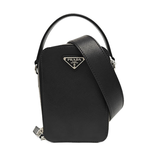 Prada - Vertical Camera Bag - Leather - Black - (mini)