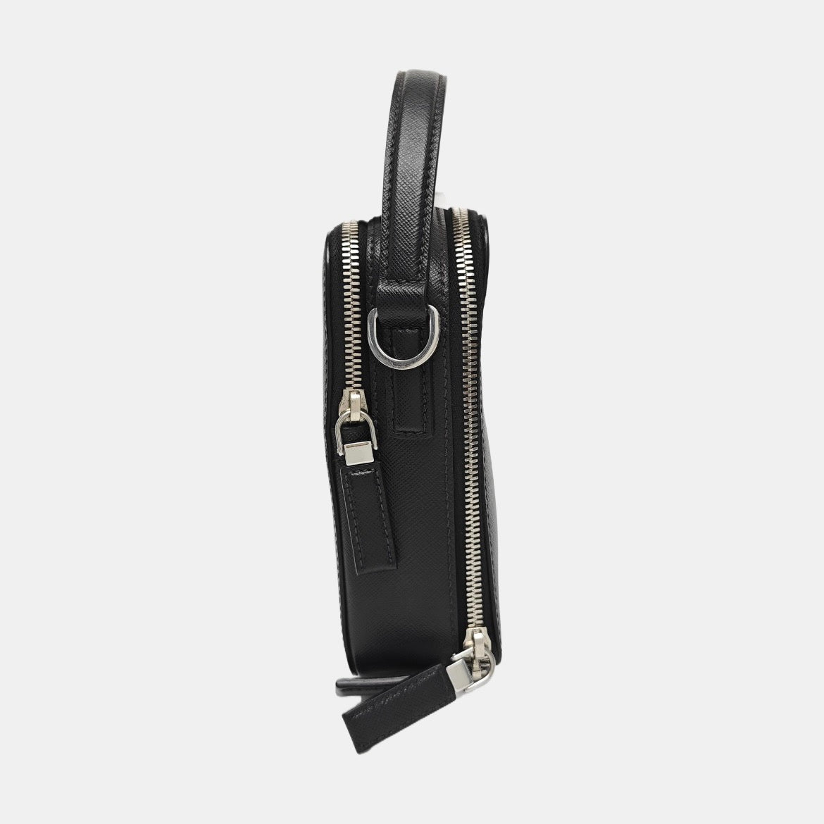 Prada - Vertical Camera Bag - Leather - Black - (mini)