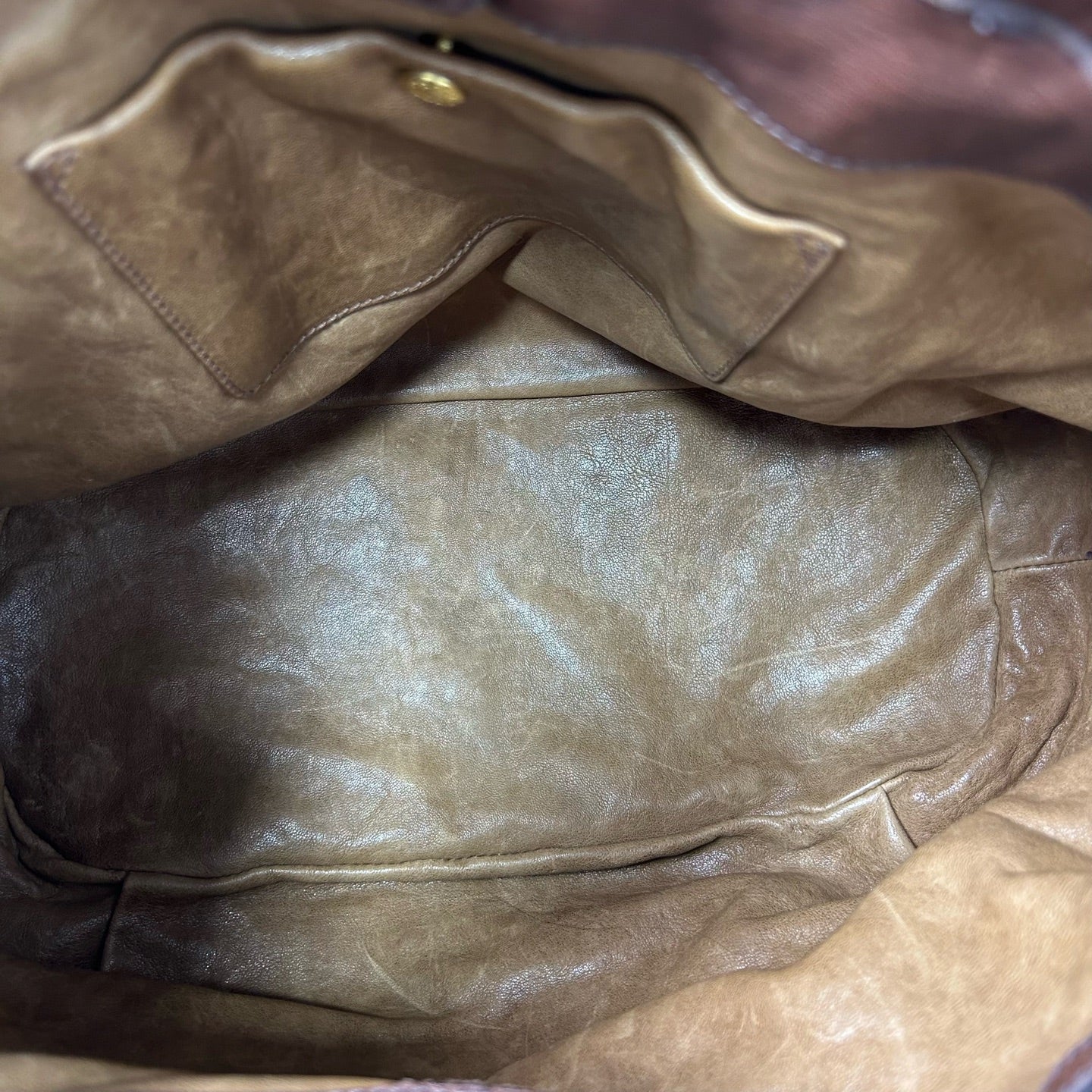 Prada - Vintage Gathered Buckle Tote - Leather - Brown - (large)