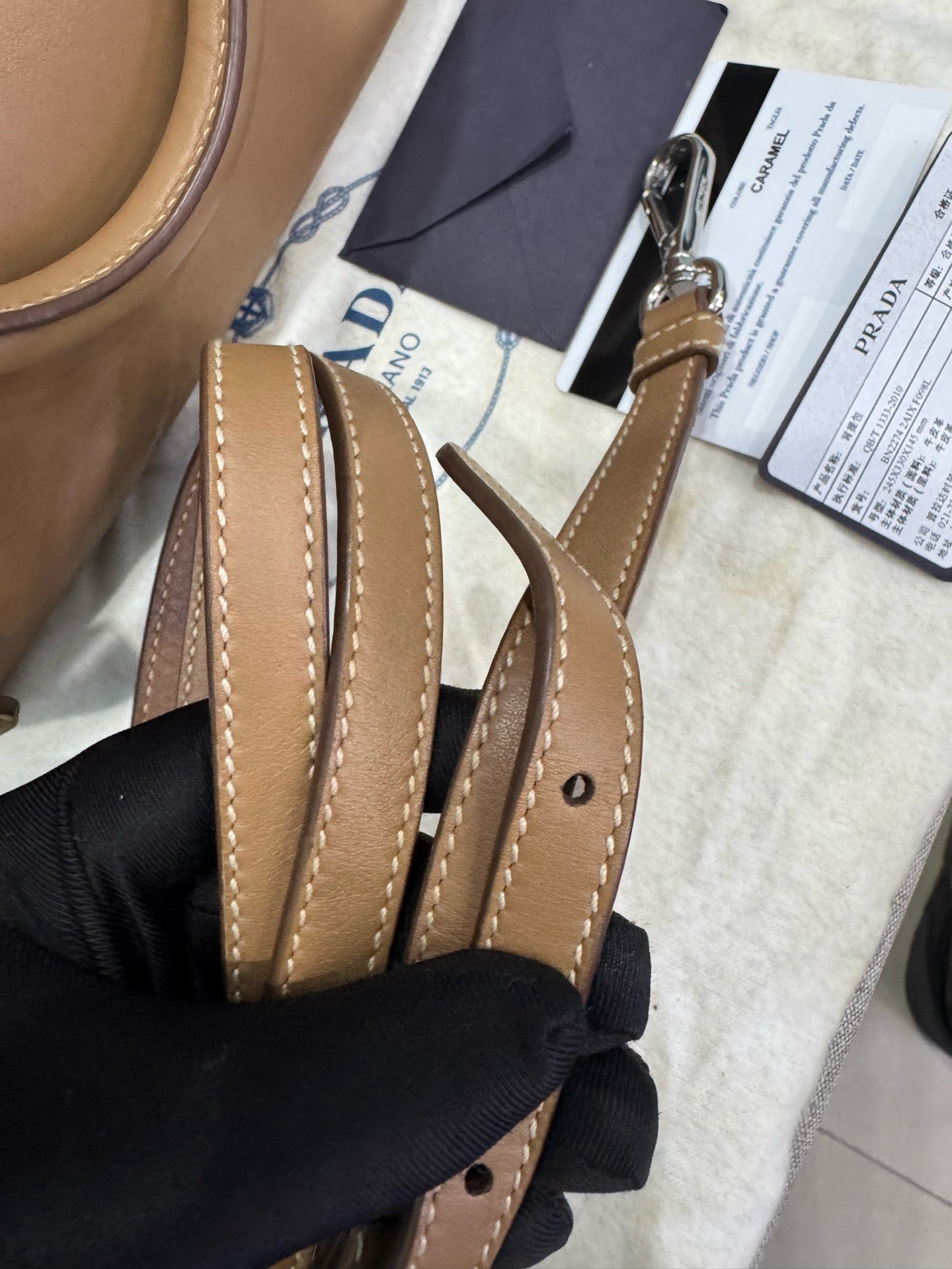 Prada - Vitello Daino - Leather - Camel - (medium)