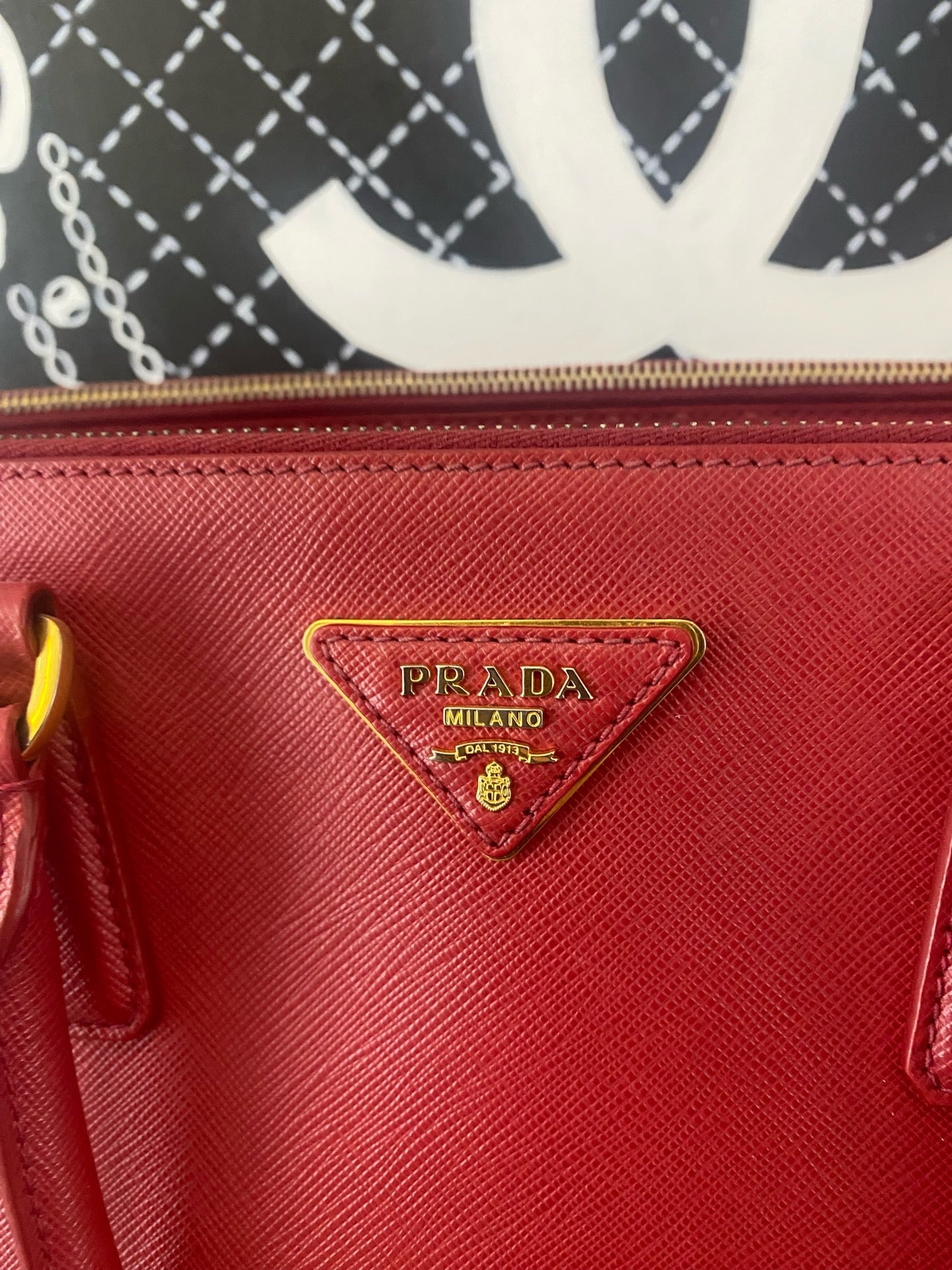 Prada - Vitello Daino Tote - Leather - Red - (large)