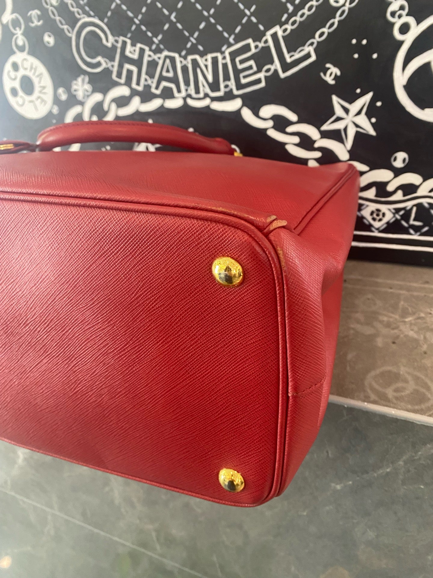 Prada - Vitello Daino Tote - Leather - Red - (large)