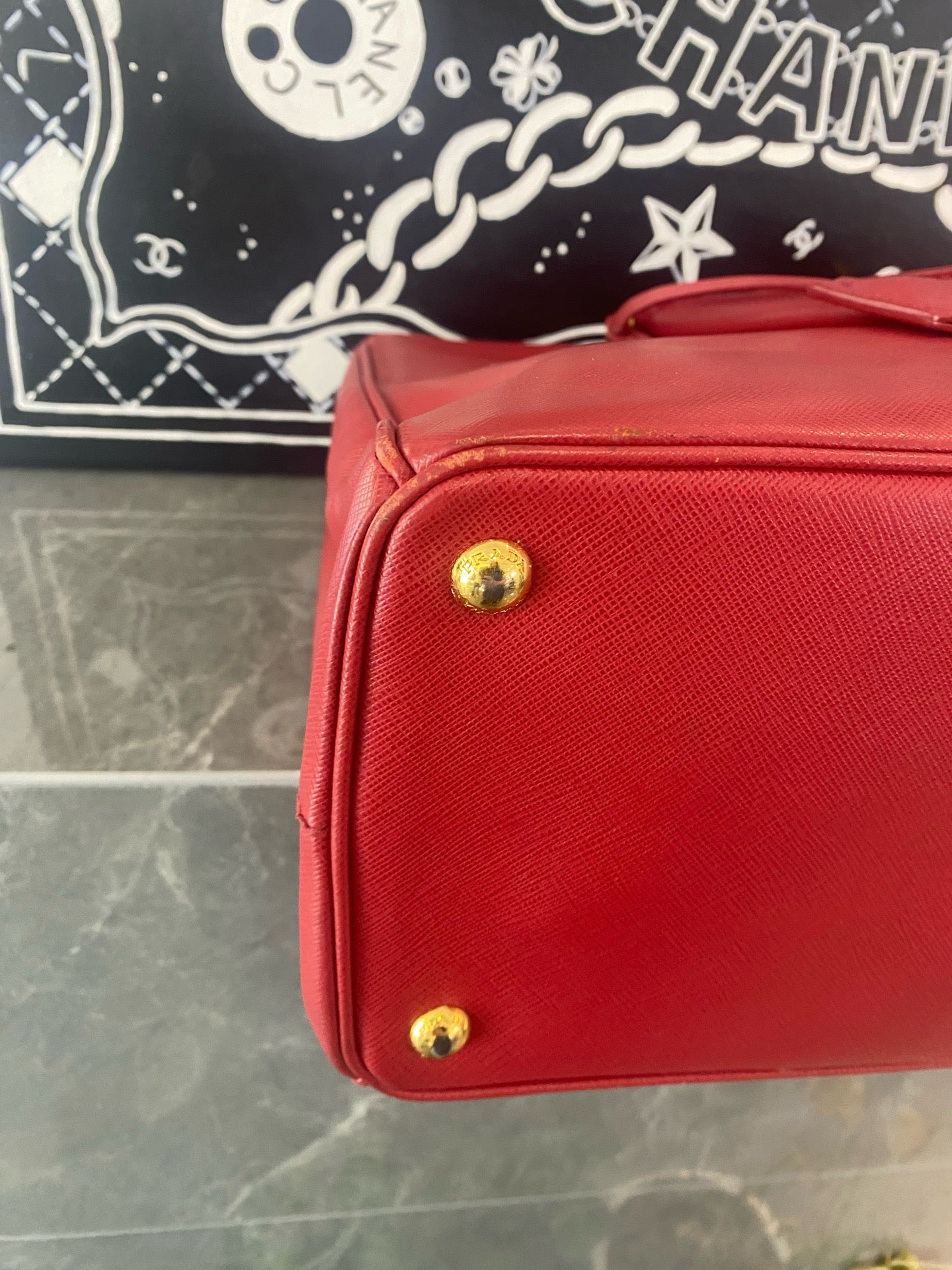 Prada - Vitello Daino Tote - Leather - Red - (large)