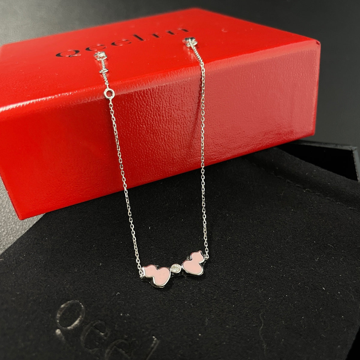 Qeelin - WuLu Echo Diamond - 18K white gold and diamonds - Pink - (17.5 cm)