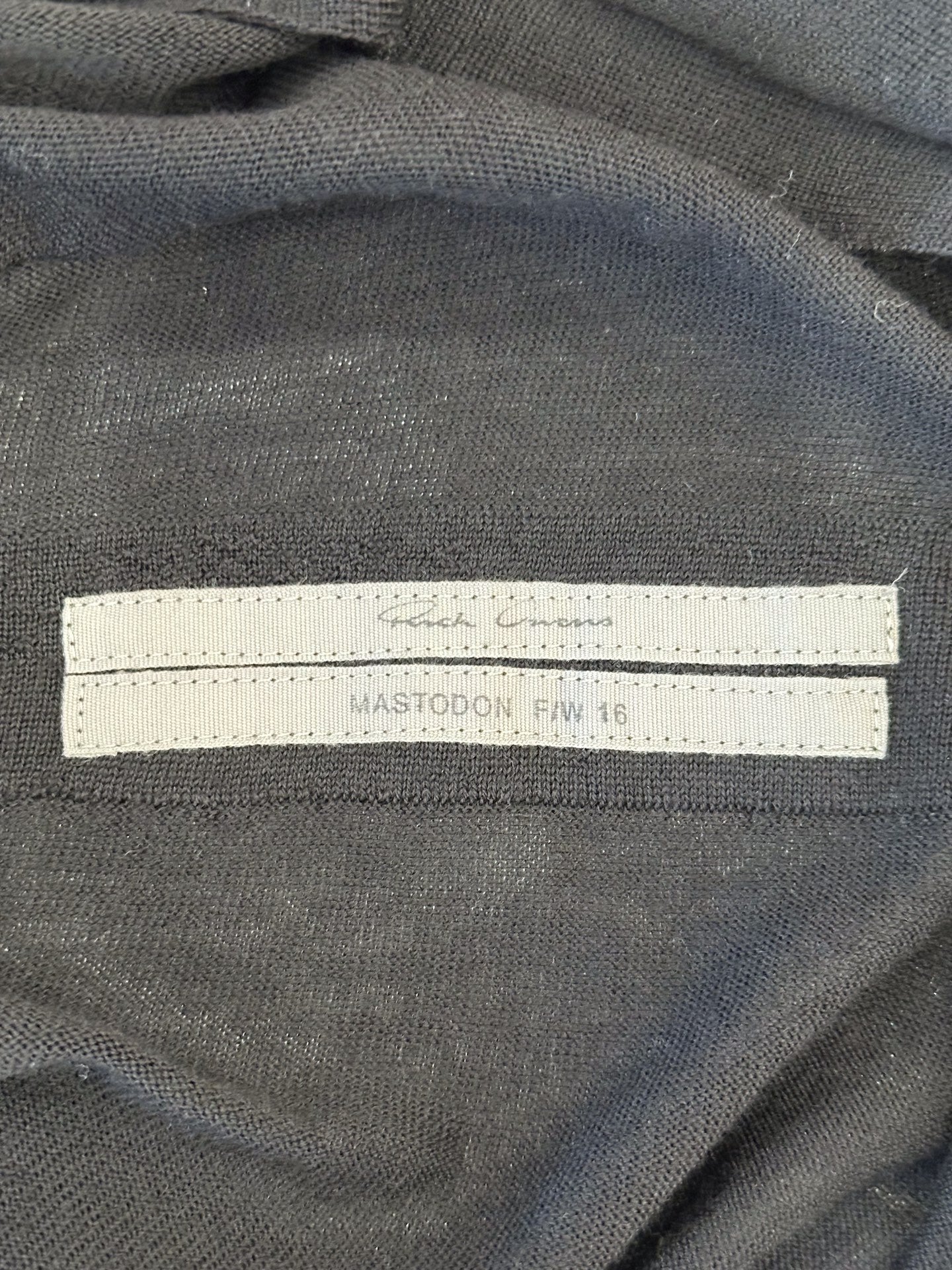 Rick Owens - Mastodon - Wool - Black - (XS)